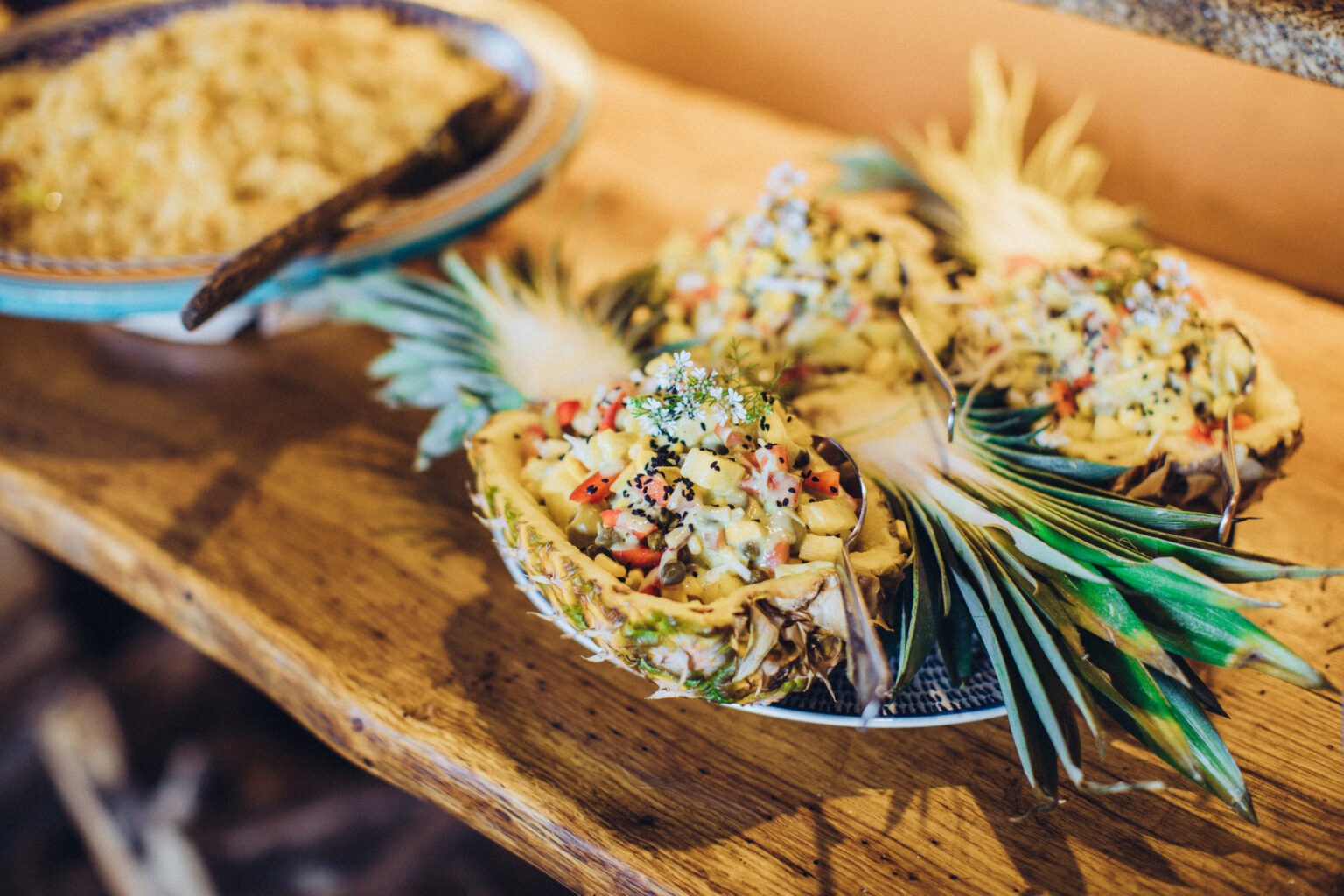A healthy fruit and grain dish